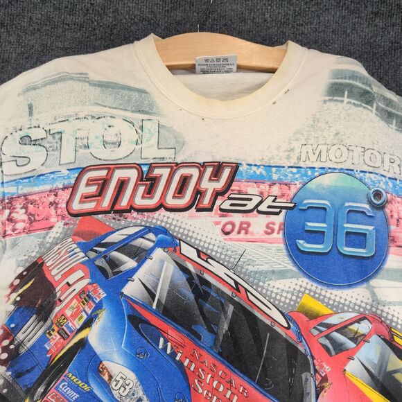 Chase Men's Bristol Motor Speedway T-Shirt White Medium Winston Cup Series - Picture 3 of 14